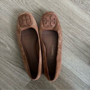 Tory Burch brown suede ballet flats